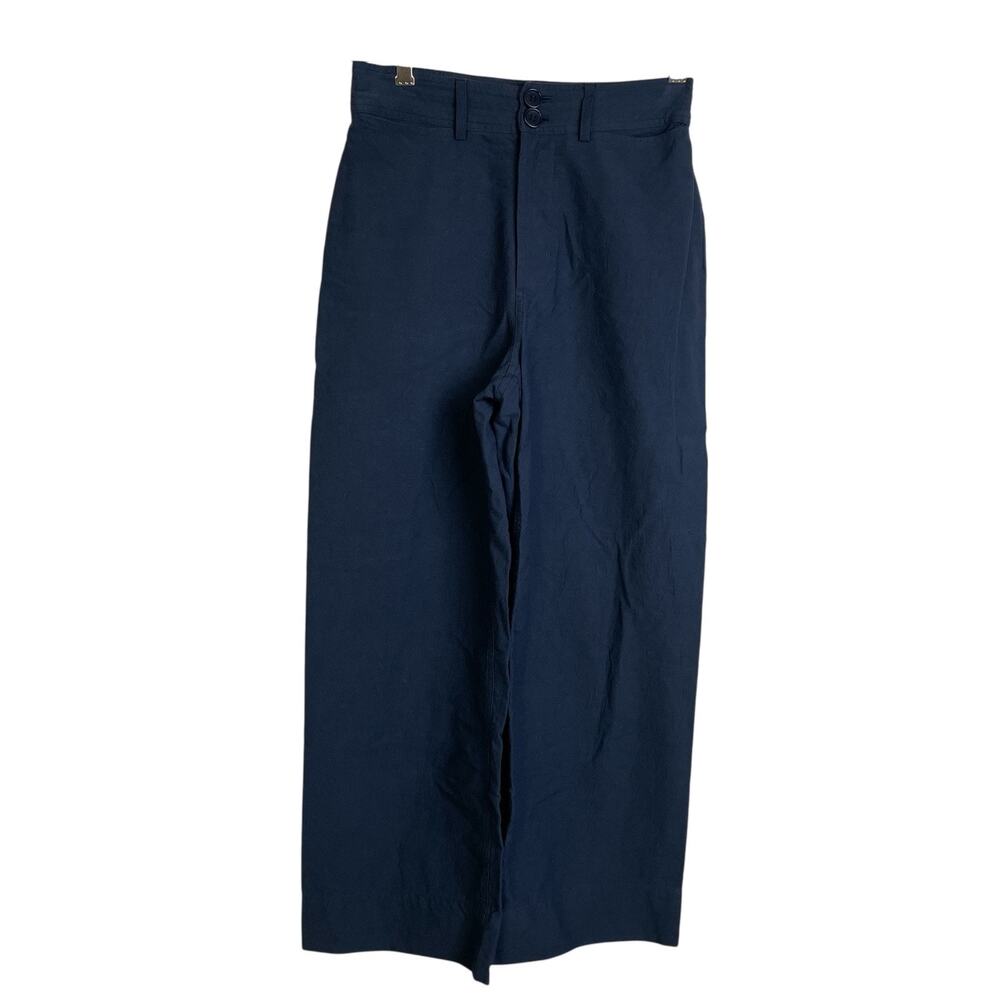 Navy Wide-Leg Women's Pants